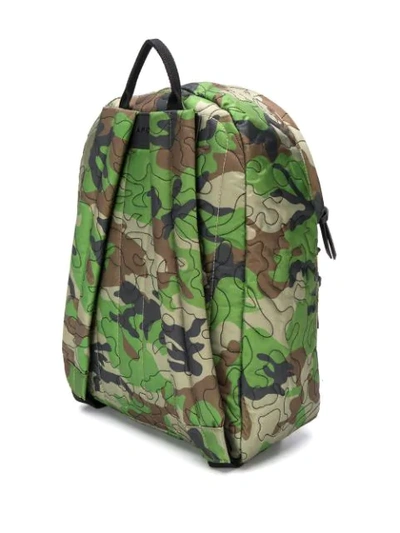 Shop Apc Camouflage Print Backpack In Green