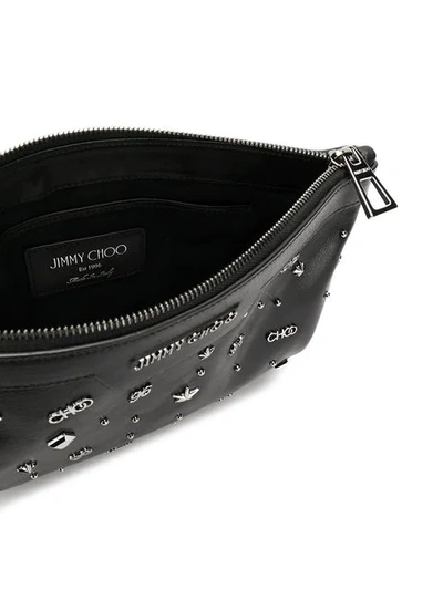 Shop Jimmy Choo Small Derek Clutch In Black