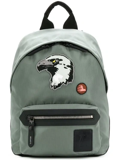 Shop Lanvin Eagle Backpack - Grey