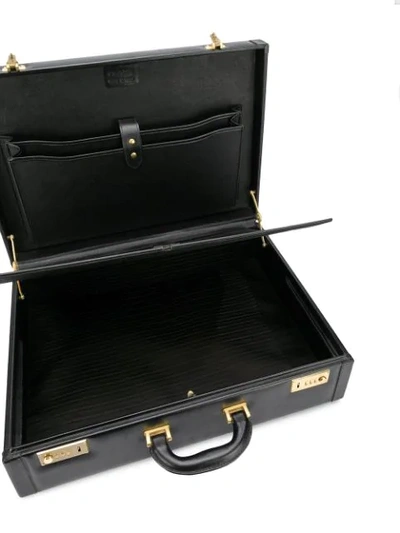 Shop Prada Classic Briefcase In F0002  Nero