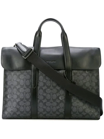 Shop Coach Metropolitan Portfolio Briefcase In Grey