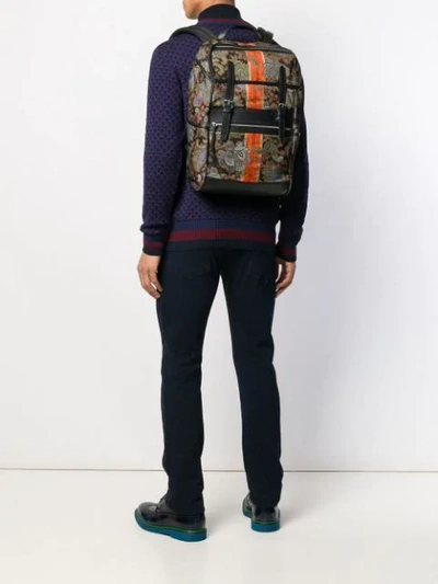 Shop Etro Jacquard Backpack In 8000