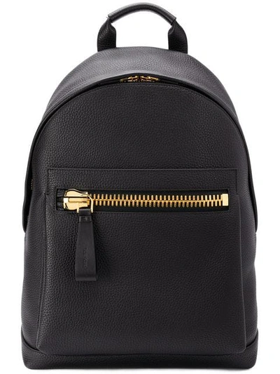 Shop Tom Ford Medium Buckley Leather Backpack In Black