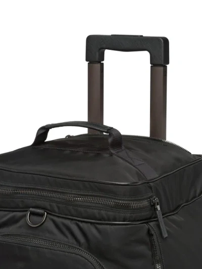 Shop Prada Nylon And Saffiano Leather Wheeled Carry-on In Black