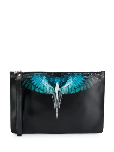 Shop Marcelo Burlon County Of Milan Wings Clutch In Black