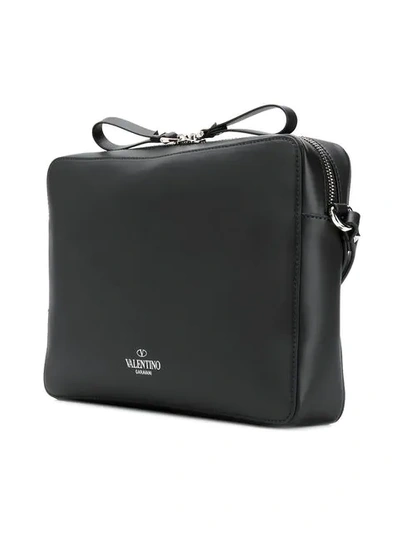 Shop Valentino Garavani Vltn Clutch Bag In Black