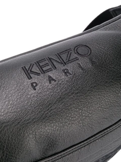 Shop Kenzo Embroidered Logo Belt Bag - Black