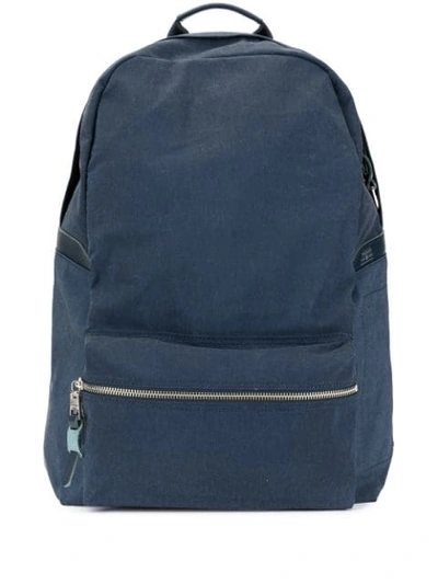 Shop As2ov Front Zip Backpack In Blue