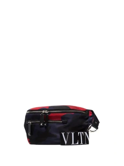 Shop Valentino Garavani Camouflage Cross Body Bag In Blue