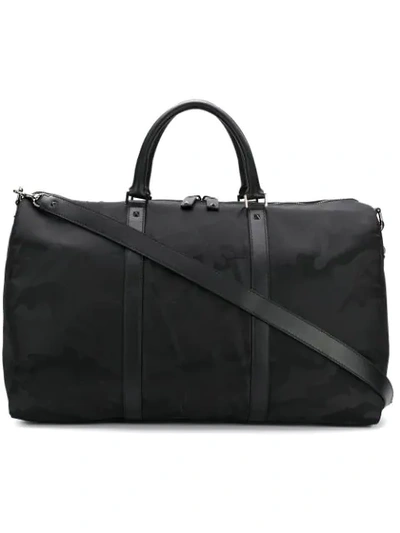 Shop Valentino Camouflage Holdall In Black