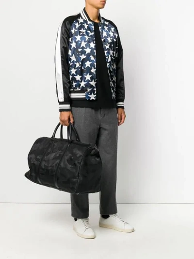 Shop Valentino Camouflage Holdall In Black