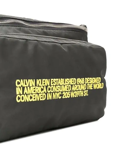 Shop Calvin Klein 205w39nyc Embroidered Belt Bag In Grey