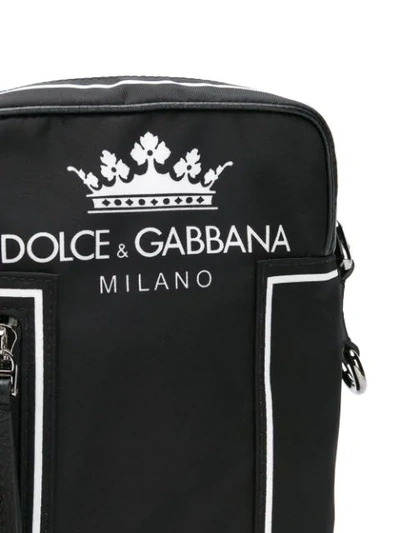 Shop Dolce & Gabbana Logo Shoulder Bag In Black