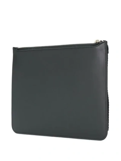 Shop Neil Barrett Lightning Bolt Pouch In Black