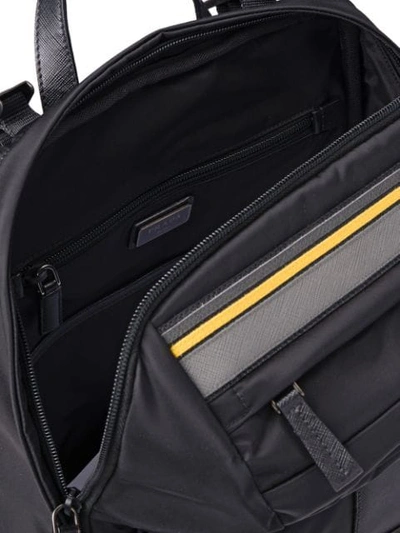 Shop Prada Logo Patch Backpack In Black