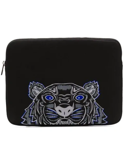 Shop Kenzo Tiger Laptop Case In Black