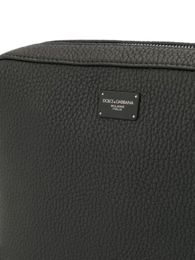 Shop Dolce & Gabbana All-around-zip Clutch Bag In Black