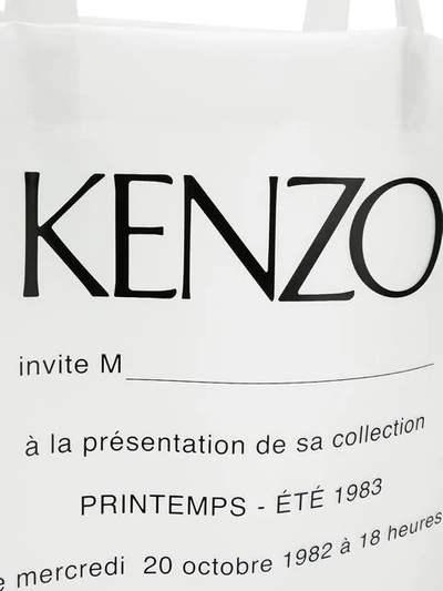 Shop Kenzo Invitation Tote In White