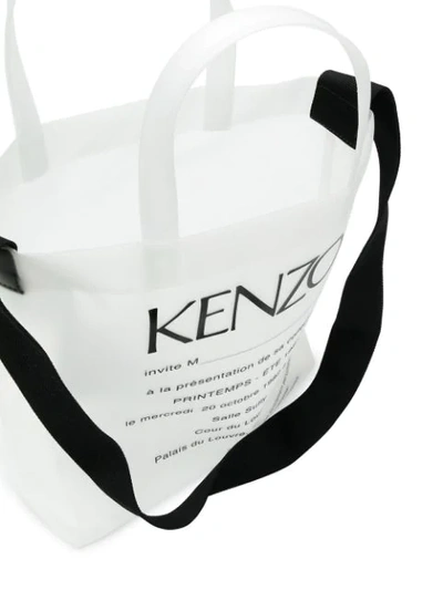 Shop Kenzo Invitation Tote In White