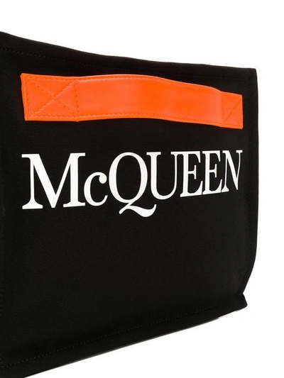 Shop Alexander Mcqueen Logo Print Clutch Bag In 1077