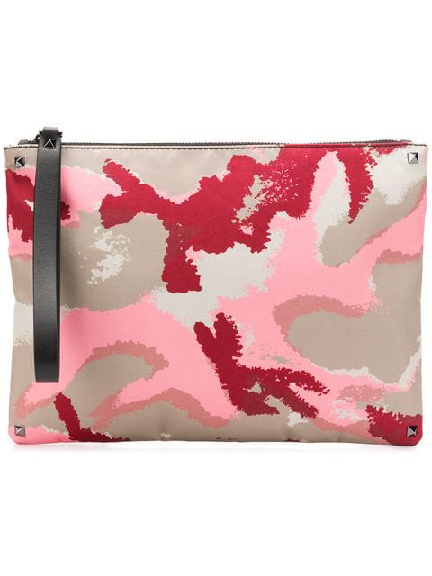 valentino camouflage clutch