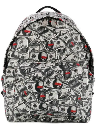 Shop Philipp Plein Dollar Bill Backpack In Grey