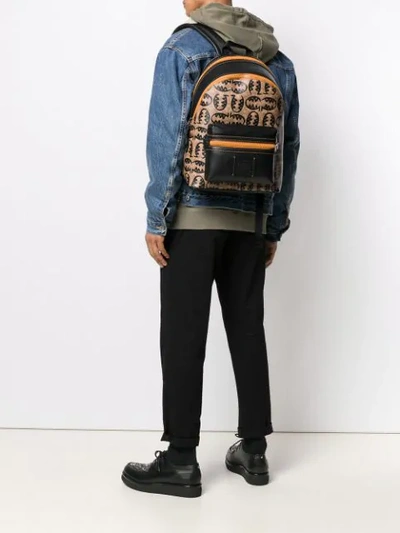 Shop Coach Monster Logo Backpack In Black