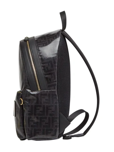 Shop Fendi Mania Logo Backpack In Black