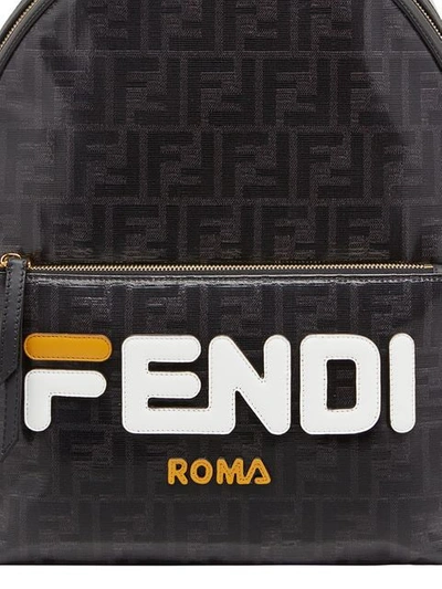 Shop Fendi Mania Logo Backpack In Black