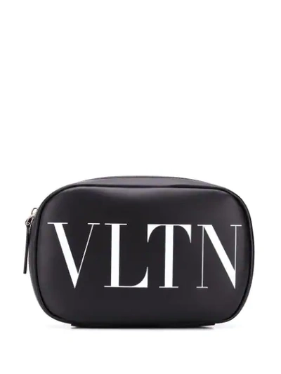 VALENTINO VALENTINO GARAVANI LOGO PRINT CLUCTH - 黑色