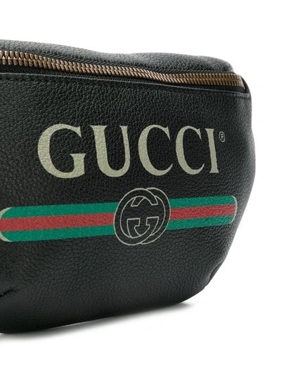 Shop Gucci Gürteltasche Mit Logo-print In Black