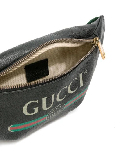 Shop Gucci Gürteltasche Mit Logo-print In Black