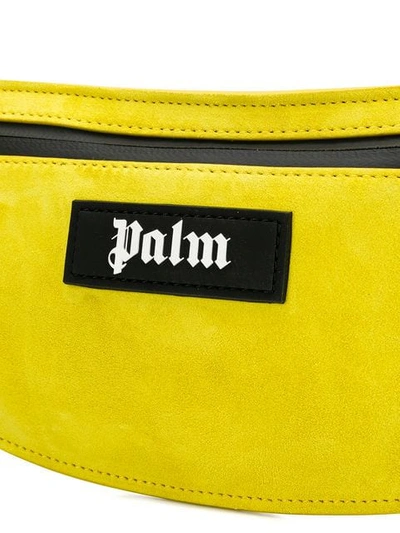 Shop Palm Angels Logo Patch Belt Bag In 6010 Yellow Black