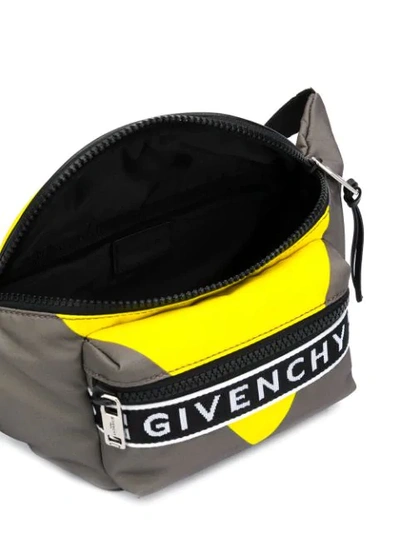 Shop Givenchy Logo Print Belt Bag In Grey