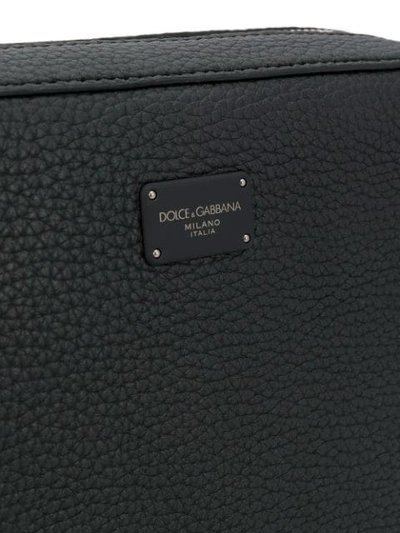 Shop Dolce & Gabbana Palermo Branded Plate Clutch In Black