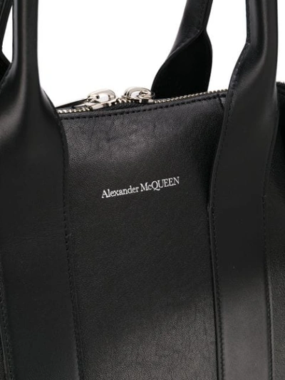 Shop Alexander Mcqueen Foldover Tote In Black