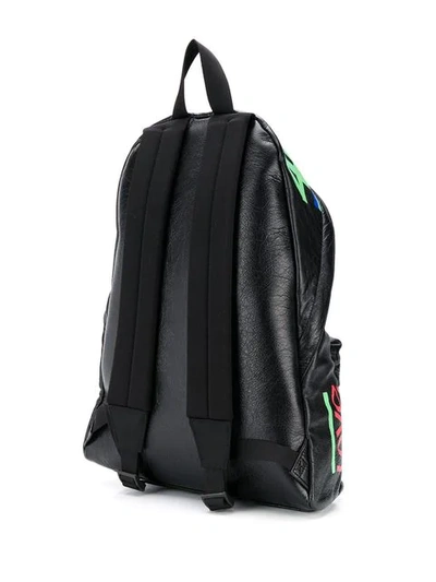 Shop Balenciaga Explorer Printed Backpack - Black