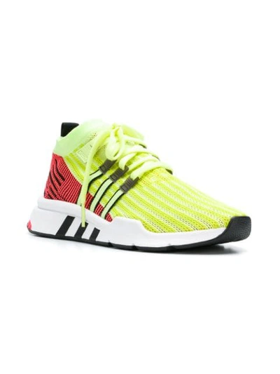 Shop Adidas Originals Eqt Support Mid Adv Sneakers In Yellow