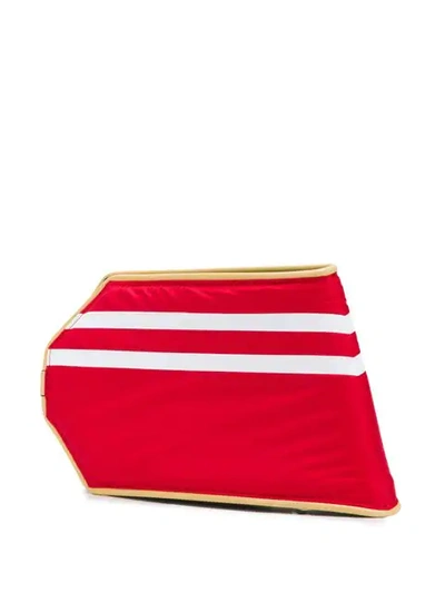 Shop Marni Striped Belt Bag In Red