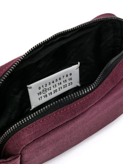 Shop Maison Margiela Crossbody Zip Belt Bag In Purple