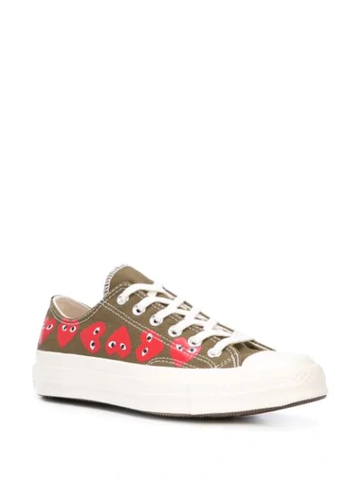 Shop Comme Des Garçons Play X Converse Chuck Taylor Multi Heart 1970s Ox Sneakers In Green