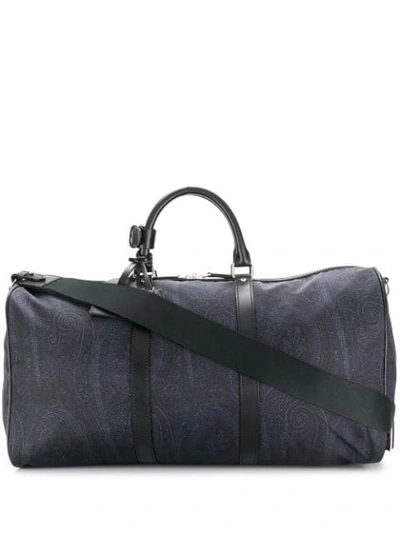 Shop Etro Paisley Print Holdall In Blue