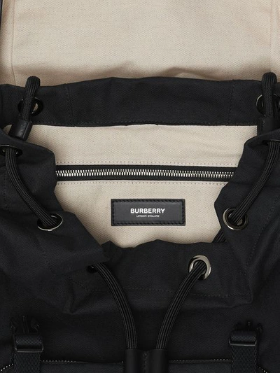 Shop Burberry Medium Logo Detail Backpack In Black