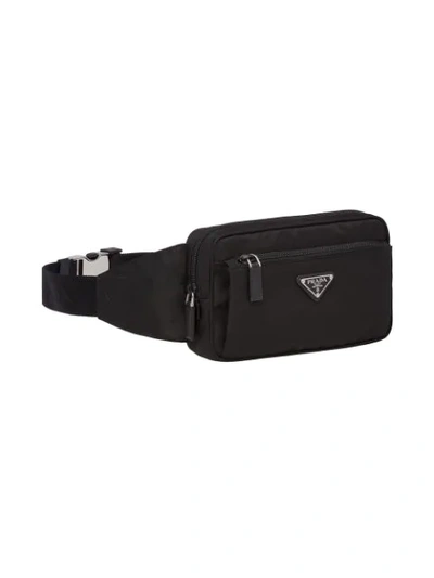 Shop Prada Logo Belt Bag In F0002 Black