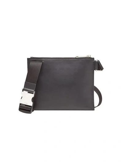 Shop Fendi Ff Logo Messenger Bag In Brown