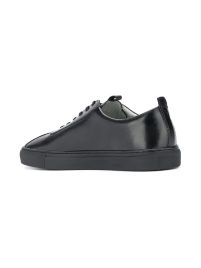 Shop Grenson Oxford Low Top Sneakers In Black