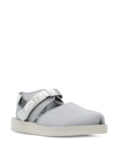 Shop Suicoke Split Toe Sandals In Grey