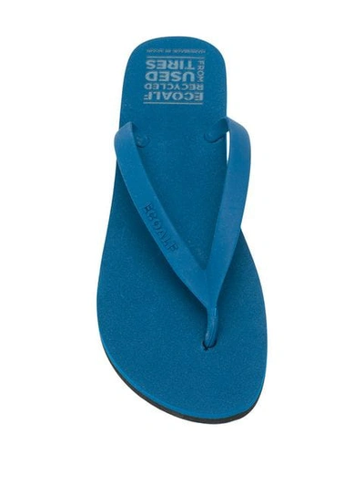 Shop Ecoalf Logo Flip Flops - Blue