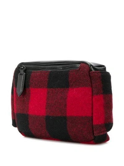 Shop Dsquared2 Icon Plaid Belt Bag In Red