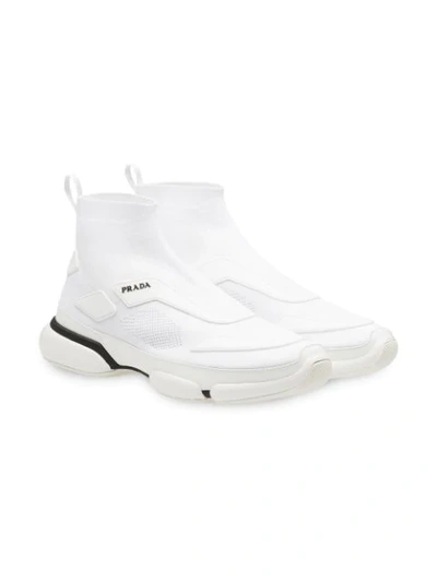 Shop Prada Cloudbust High-top Sneakers - Farfetch In White